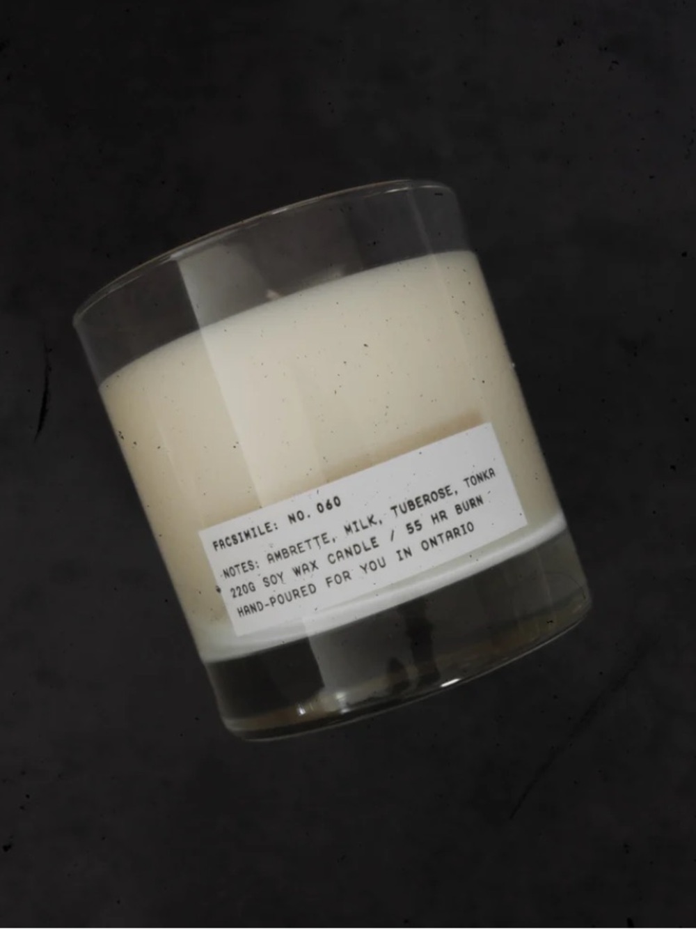 Facsimile Ambrette, Milk, Tuberose, Tonka Scented Candle
